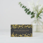 Gold Imitats Glitzer Confetti | Modernes Glitz Visitenkarte (Stehend Vorderseite)