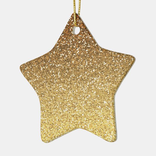 Gold Imitats Glitzer Ombre Keramik Ornament (Links)