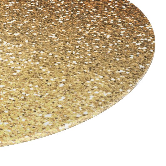 Gold Imitats Glitzer Ombre Schneidebrett (Ecke)