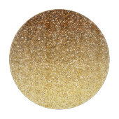 Gold Imitats Glitzer Ombre Schneidebrett (Vorderseite)