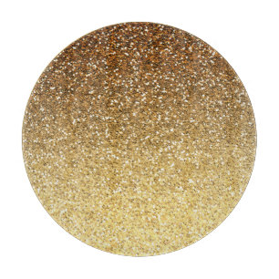 Gold Imitats Glitzer Ombre Schneidebrett