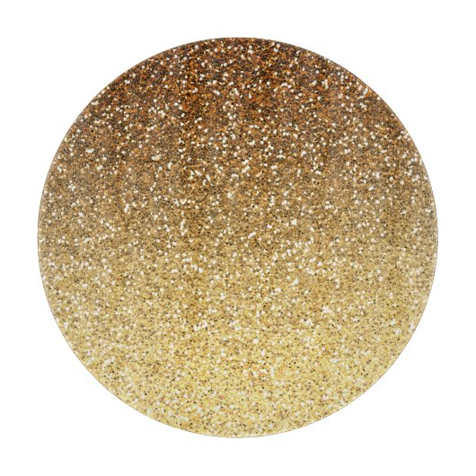 Gold Imitats Glitzer Ombre Schneidebrett (Vorderseite)