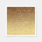 Gold Imitats Glitzer Ombre Serviette (Vorderseite)