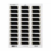 Gold Imitats Glitzer Rücksendeadresse (Vorne)