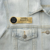 Gold Imitats Logo-Mitarbeiter von Metallic Company Namensschild (Beispiel)