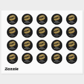 Gold Imitats Sparklops Kiss Gastgeschenk Sticker (Blatt)