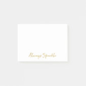 Gold immer sparkle post-it klebezettel (Vorderseite)