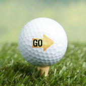 Gold Impact Arrow Golfball (Insitu T-Shirt)