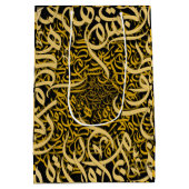 Gold in arabischen Buchstaben Mittlere Geschenktüte (Rückseite)