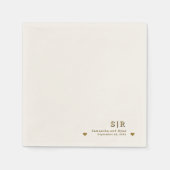 Gold in Beige Minimalistische Papiertücher Serviette (Vorderseite)