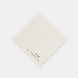 Gold in Beige Minimalistische Papiertücher Serviette