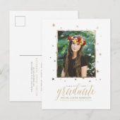 Gold in den Sternen Foto Abschluss Postkarte (Vorne/Hinten)