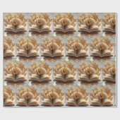 "Gold in Study" Geschenkpapier (Flach)