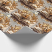 "Gold in Study" Geschenkpapier (Ecke)