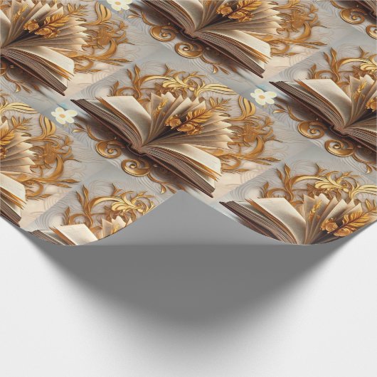 "Gold in Study" Geschenkpapier (Ecke)