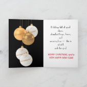 GOLD IN WHITE ORNAMENTS CHRISTMAS KARTE FÜR JEDEN (Innenseite)