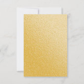 Gold Indian Hindu Wedding Invitation UAWG RSVP Karte (Rückseite)