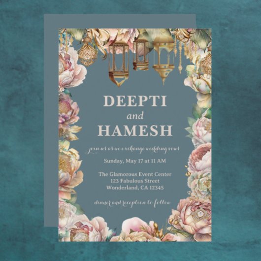 Gold Indian Mehndi Arabian Nights Pastel Einladung