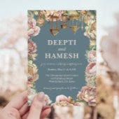 Gold Indian Mehndi Arabian Nights Pastel Einladung