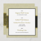 Gold Indian Ornament Wedding Reception Menu Card Einladung (Vorne/Hinten)
