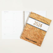 Gold-Individuelle Name 2024 Planer (Anzeige)