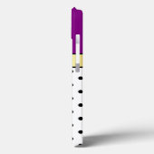 Gold Individuelle Name. Lila, weiße und schwarze P Case-Mate iPhone Hülle (Rückseite / Links)