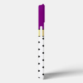 Gold Individuelle Name. Lila, weiße und schwarze P Case-Mate iPhone Hülle (Rückseite / Rechts)