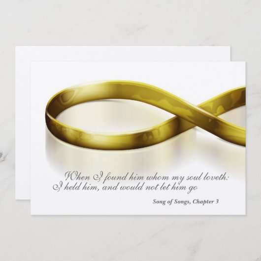 Gold Infinity Rings Einladung (Vorne/Hinten)