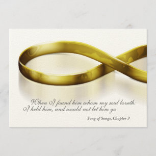 Gold Infinity Rings Einladung