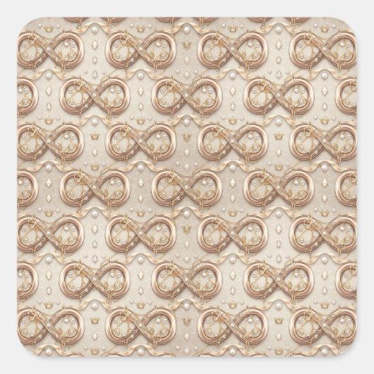 Gold Infinity Wedding Gift Stickers (Vorderseite)