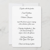 Gold Infinity Wedding Invitation Einladung (Rückseite)