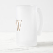 Gold Initiale Mattglas Bierglas (VorderseiteRechts)