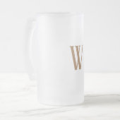 Gold Initiale Mattglas Bierglas (Vorderseite Links)