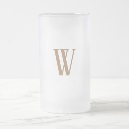 Gold Initiale Mattglas Bierglas (Mittel)