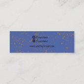 Gold Ink SplatterJuwelier Display Business Card Mini Visitenkarte (Rückseite)