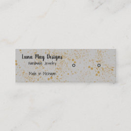 Gold Ink SplatterJuwelier Display Business Card Mini Visitenkarte