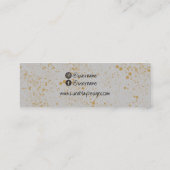 Gold Ink SplatterJuwelier Display Business Card Mini Visitenkarte (Rückseite)