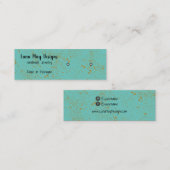 Gold Ink Spritzer Schmuck Display Business Card Mini Visitenkarte (Vorne/Hinten)