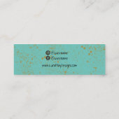 Gold Ink Spritzer Schmuck Display Business Card Mini Visitenkarte (Rückseite)