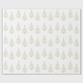 Gold Inspirational Christmas Tree Peace Joy Geschenkpapier (Flach)