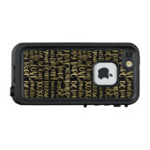 Gold inspirierende Wörter LifeProof iPhone Hülle (Rückseite (Horizontal))
