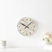 Gold inspirierende Wörter Runde Wanduhr (Zuhause)