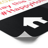 Gold Instagram Frame Weihnachts-Party Foto Stand Poster (Ecke)