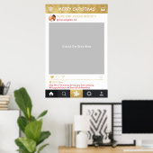 Gold Instagram Frame Weihnachts-Party Foto Stand Poster (Heimbüro)