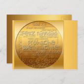Gold International Weihnachten Navidad H Postkarte (Vorne/Hinten)
