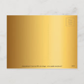 Gold International Weihnachten Navidad H Postkarte (Rückseite)