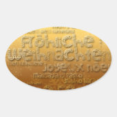 Gold International Weihnachten Navidad O Sticker (Vorderseite)