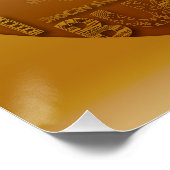 Gold International Weihnachten Navidad Xmas Poster (Ecke)