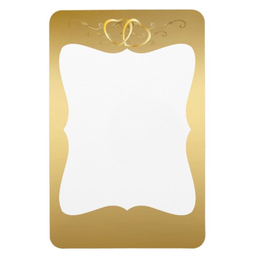 Gold Intertwined Hearts Foto Magnet (Vertikal)