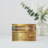 Gold-Investitions-Visitenkarte Visitenkarte (Stehend Vorderseite)